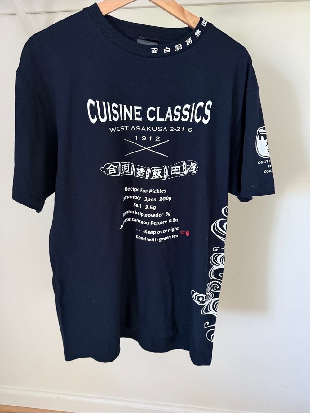 Cuisine Classics Graphic T‑Shirt in Navy with White Print